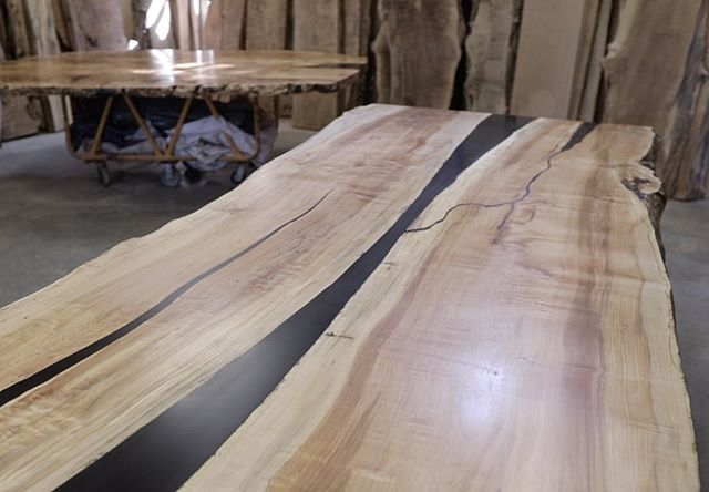 Canada ?? is a long way to go to get a cutting board but we wanted to make it extra special. This table top will sell for $12,000 Canadian Dollars 
#willgoosewood